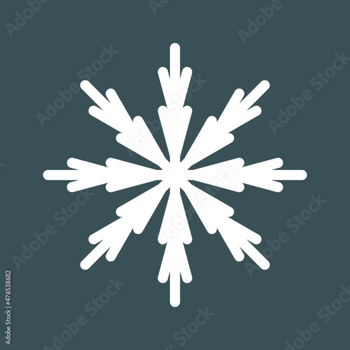 Winter snow flake quality vector illustration cut