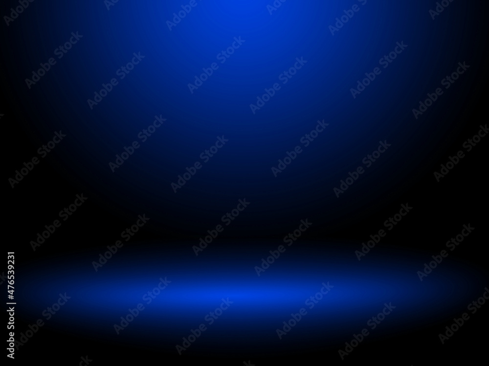 Fototapeta premium Black and blue background. Abstract blue background for web design templates, christmas, valentine, product studio room and business report with smooth gradient color.