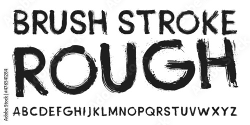 Brush Stroke Rough Font. Handmade layered brush strokes created from hi-res scans