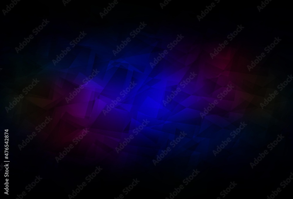 Dark Blue, Red vector polygonal pattern. Dark Blue, Red vector polygonal pattern.