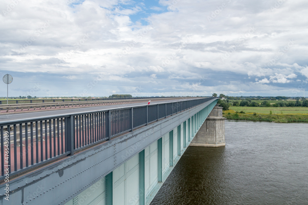 Knybawski bridge over Vistula river near Tczew, Poland.