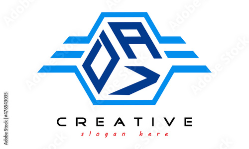 emblem badge with wings DAV letter logo design vector, business logo, icon shape logo, stylish logo template
