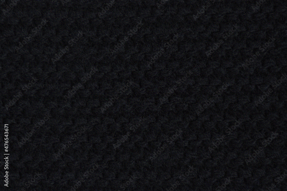 black knitted fabric, wool texture black knitted fabric, wool texture