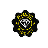 premium badge label product stamp vector