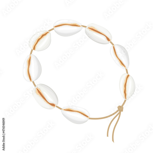 Illustration handmade shell necklace
