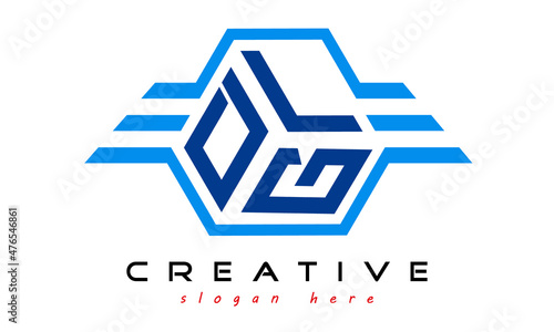 emblem badge with wings DLG letter logo design vector, business logo, icon shape logo, stylish logo template
