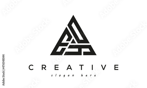 EOY creative tringle letters logo design photo