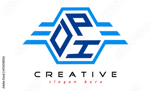 emblem badge with wings DPH letter logo design vector, business logo, icon shape logo, stylish logo template
