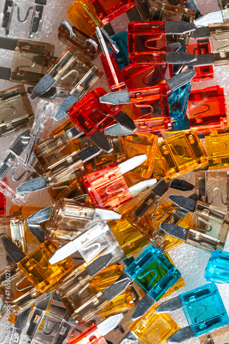 Wallpaper Mural Microelectronics Ideas. Closeup Shot of Batch of Colorful Fusable External Connectors Placed Bulk On White. Torontodigital.ca