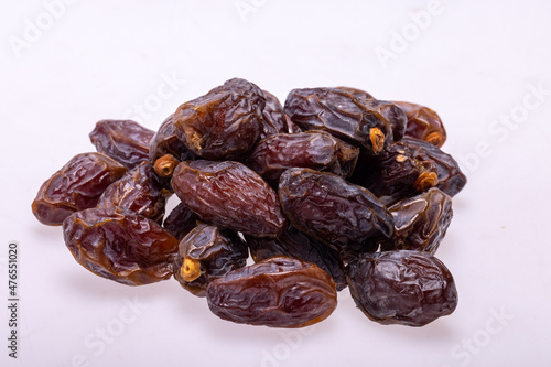 Dried medjoul jumbo dates. Modjoul is one of the noblest variety of dates in the world, often called the king of dates