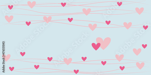 Heart decoration background. Heart pattern for Valentine's day, Mother's day, wedding day and Birthday design elements. Vector illustration.