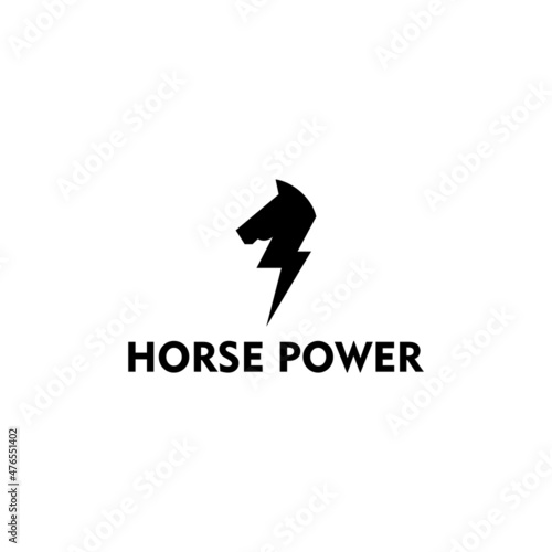 electric horse logo vector illustration