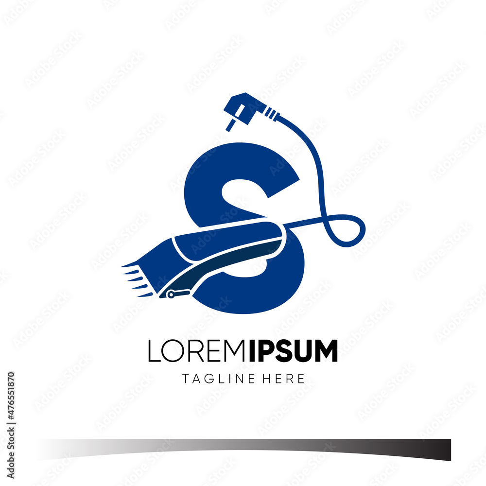 Letter S Hair Clipper Logo Design Vector Icon Graphic Emblem Illustration Letter S Hair Clipper Logo Design Vector Icon Graphic Emblem Illustration