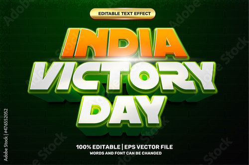 india republic day modern 3D Editable text Effect Style