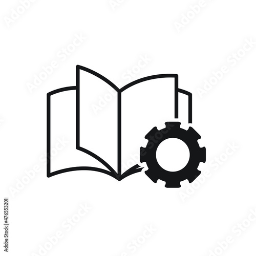 Instruction or safety information  handbook mandatory regulations  vector illustration