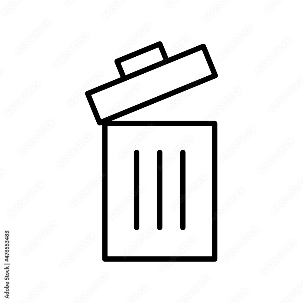Trash can, recycle bin icon Trash can, recycle bin icon