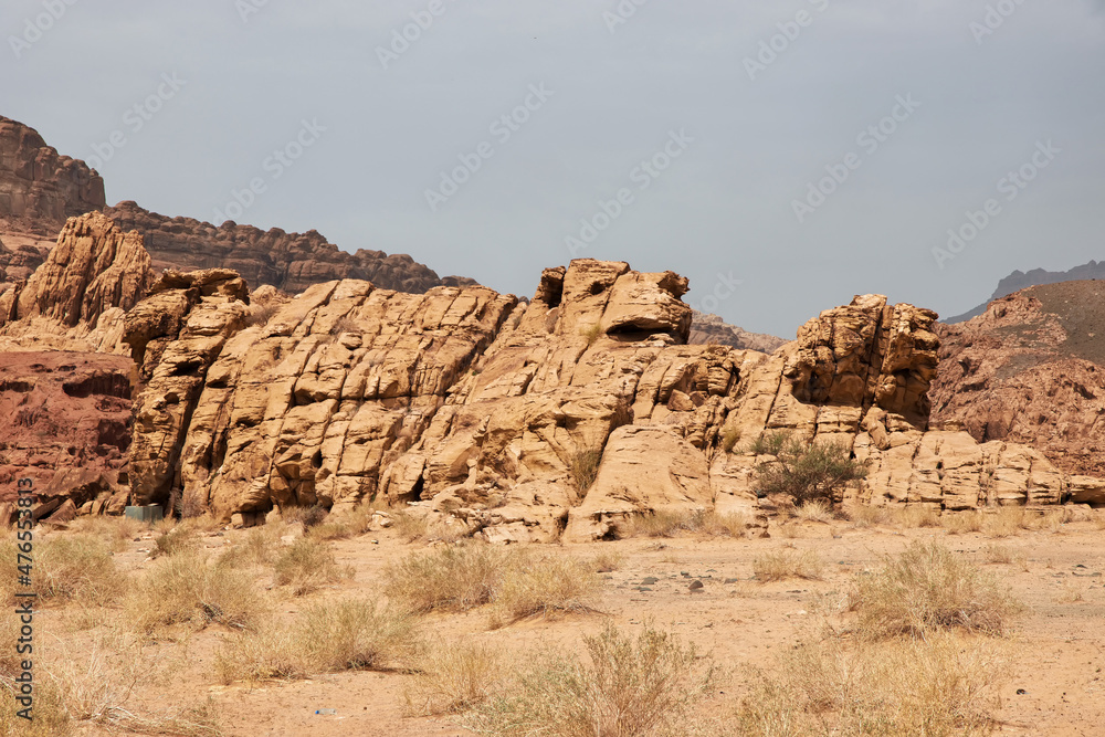 Fototapeta premium Wadi Disah, Al Shaq canyon, Saudi Arabia