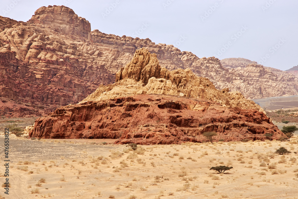Fototapeta premium Wadi Disah, Al Shaq canyon, Saudi Arabia