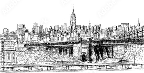 Brooklyn bridge in New York.