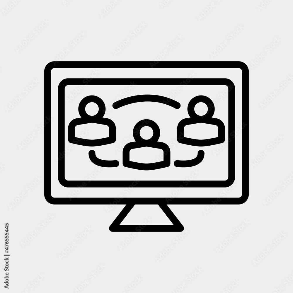 Social media sharing icon in line style about marketing and seo, use for website mobile app presentation Social media sharing icon in line style about marketing and seo, use for website mobile app presentation