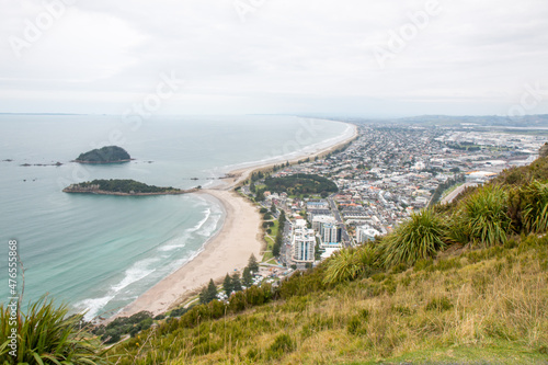 View from Mount Maunganui over Tauranga in the Bay of Plenty, New Zealand