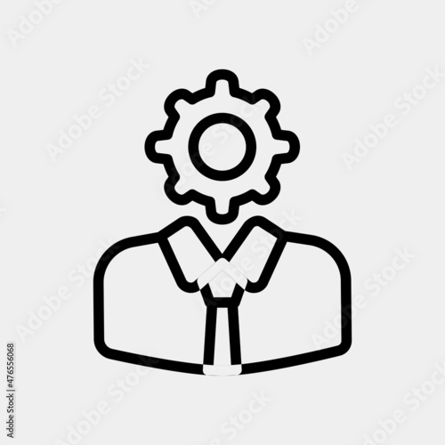Seo specialist icon in line style about marketing and seo, use for website mobile app presentation