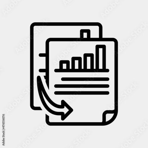Duplicate content icon in line style about marketing and seo, use for website mobile app presentation