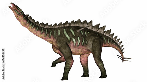 Miragaia dinosaur walking and roaring - 3D render