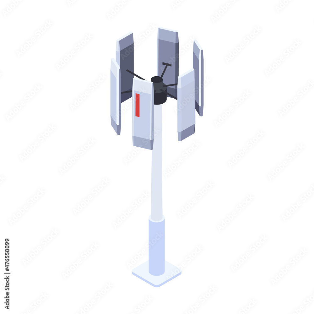 Electricity Antenna Isometric Composition Electricity Antenna Isometric Composition