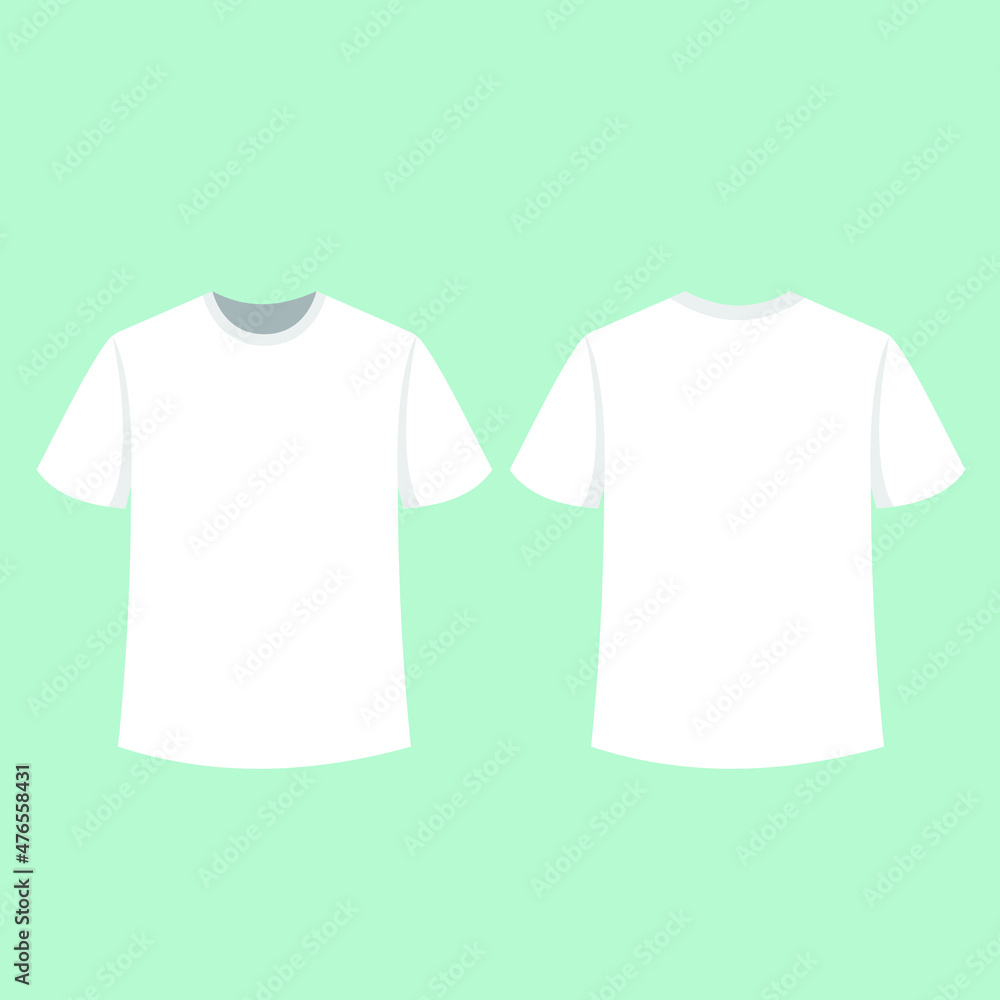 Fototapeta premium Stock Vector Front Back T-Shirt Templates