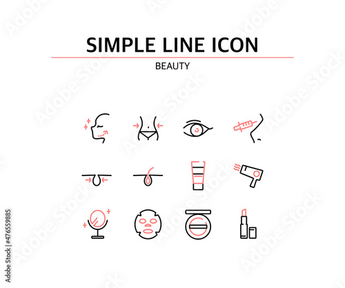Simple point color line icon 
