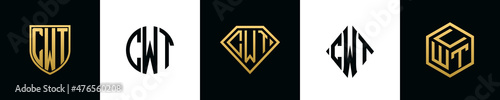 Initial letters CWT logo designs Bundle photo
