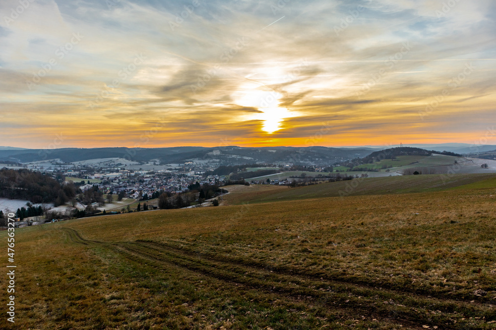 Winterlicher Abendspaziergang durch das wunderschöne Abendlicht von Schmalkalden - Thüringen - Deutschland
