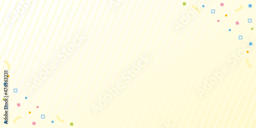 紙吹雪のおしゃれシンプルな背景フレーム　横長（サイズ比率2:1）