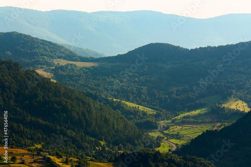 forested mountain ridge. beautiful nature scenery in summer afternoon