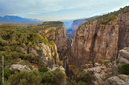 Amazing Tazi Canyon lanscape,Bilgelik Vadisi in Manavgat, Antalya, Turkey. Greyhound Canyon, Wisdom Valley.