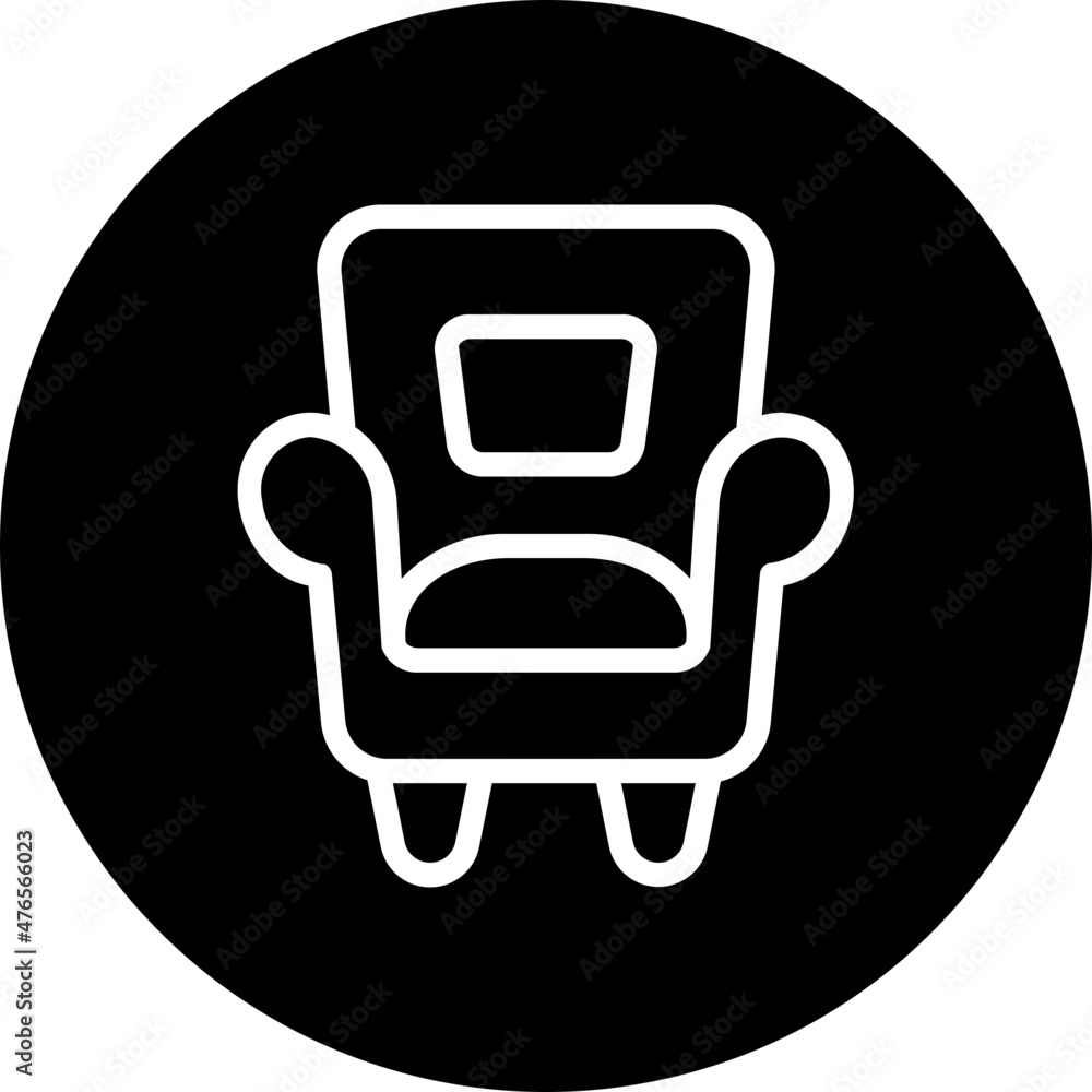 armchair glyph icon