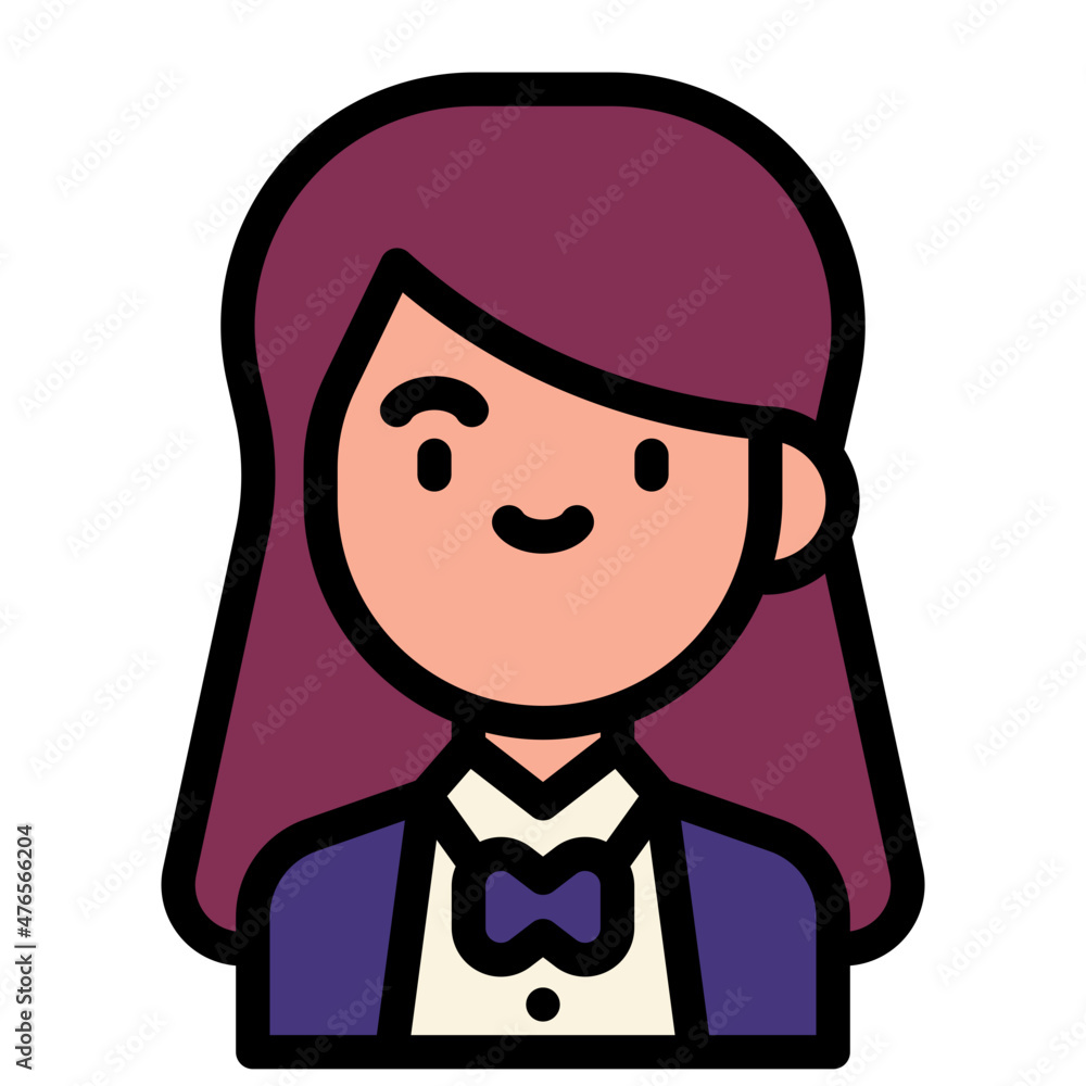 Obraz premium anime filled outline icon