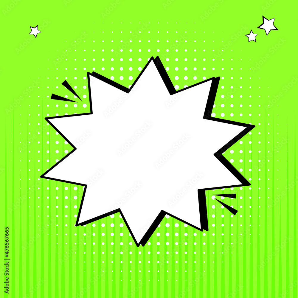 Speech bubble on bright comic background Speech bubble on bright comic background