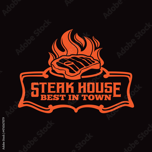 Steak House Vintage Logo Design