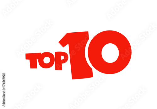 Top ten rating. Best award list. Vector illustration.