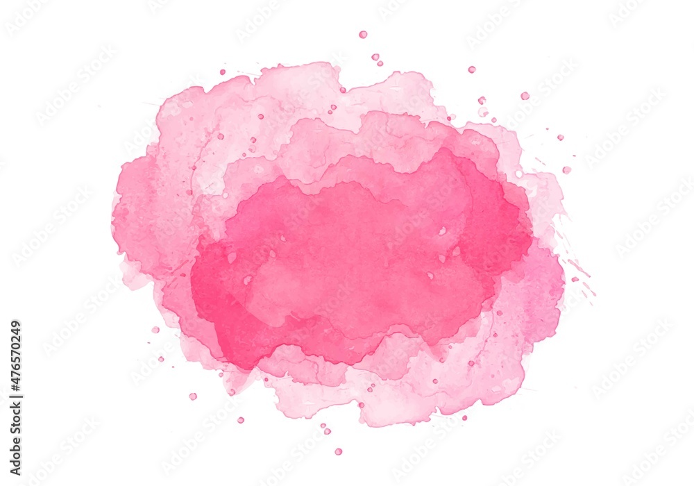Abstract pink splash watercolor design