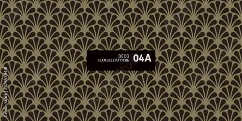 Deco Seamless Pattern 04A • A customizable & resizable modular vector graphic in the spirit of Art Deco era