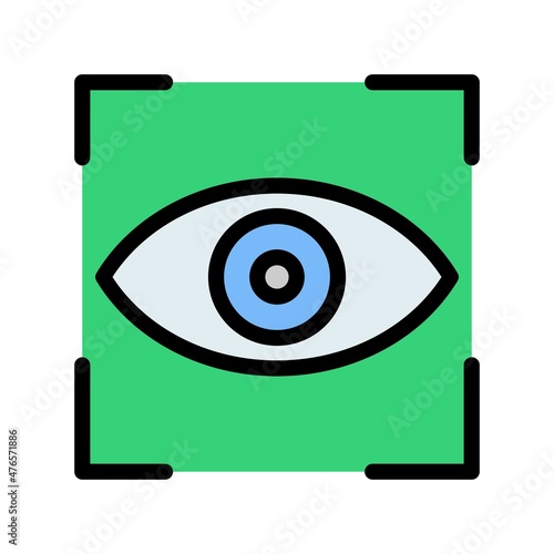 Eye Scanner Line Filled Vector Icon Design