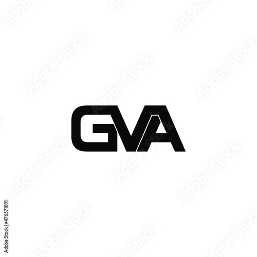 gva letter initial monogram logo design