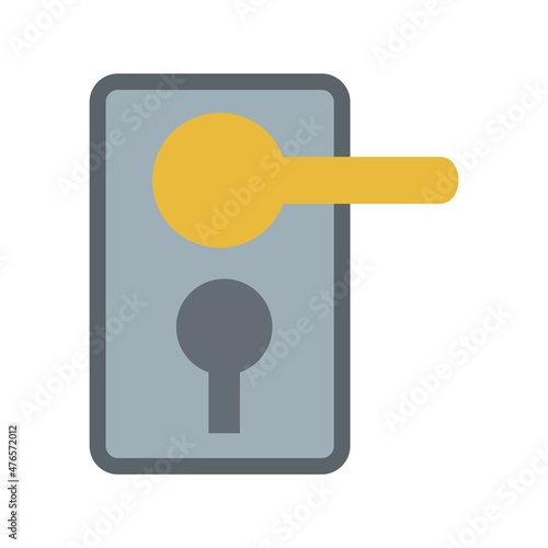  Door Lock Flat Vector Icon Design