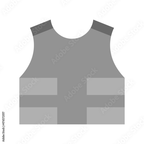 Bulletproof Vest Flat Vector Icon Design