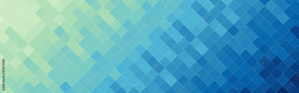 Abstract green and blue gradient mosaic banner background. Vector illustration. Abstract green and blue gradient mosaic banner background. Vector illustration.