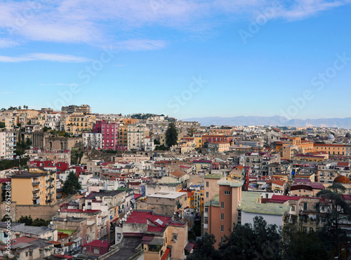 scenico panorama della bella città di napoli photo