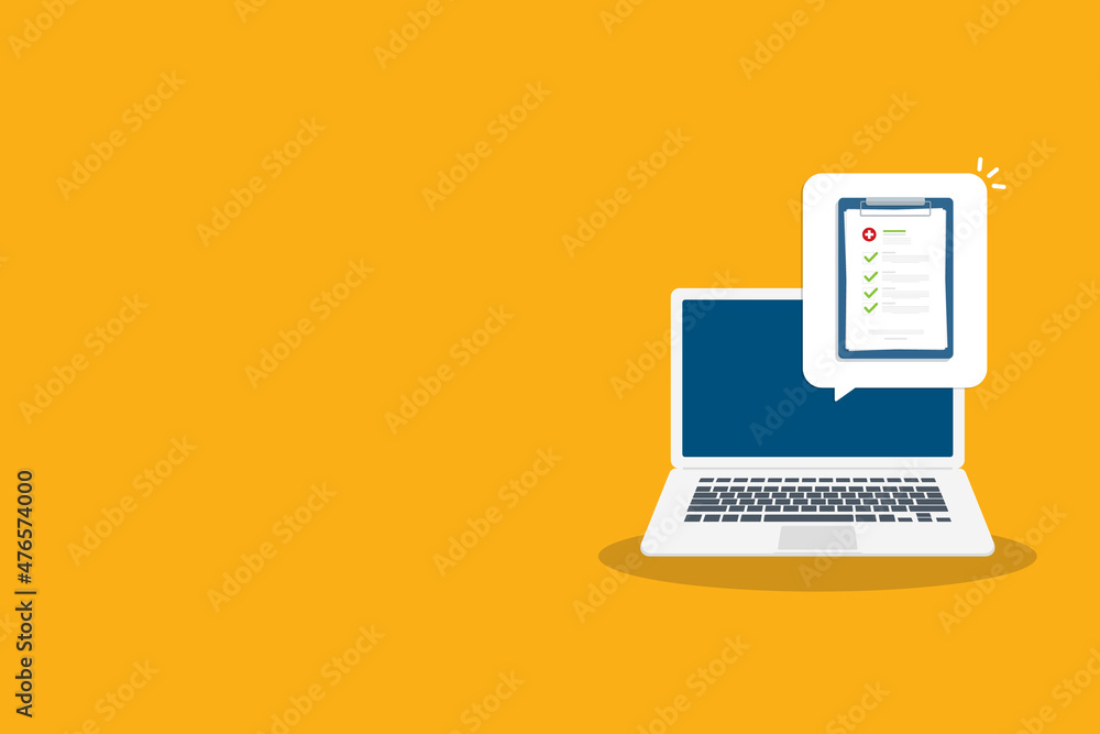 Medical report, medical document, health insurance concepts. Online medical report. Medical report, medical document, health insurance concepts. Online medical report.